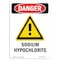 Signmission Safety Sign, OSHA Danger, 10" Height, Sodium Hypochlorite, Portrait OS-DS-D-710-V-1577 - alternate 1
